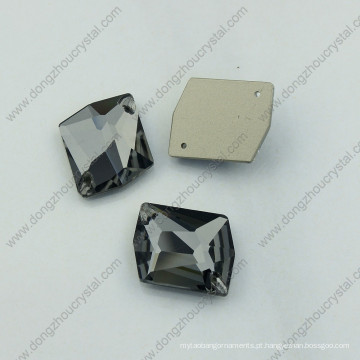 Pedras de vidro de pedras de cristal de vestuário de diamante preto (dz-3070)
